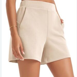 Elegant Women's Tan Athletic Shorts